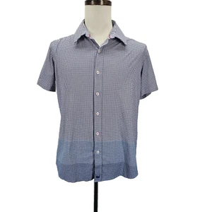 Camisa ButterCloth Para Hombre Talla L DELGADA* Lunares Algodón Manga Corta Botón Preppy - Imagen 1 de 10