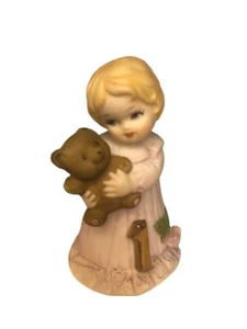 Growing Up Birthday Girls Age 1 Year Figure Bisque Porcelain Enesco BLONDE ONE - Picture 1 of 10