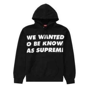 SUPREME KNOWN AS HOODED SWEATSHIRT BLACK SIZE Large SS20SW41 - Picture 1 of 5