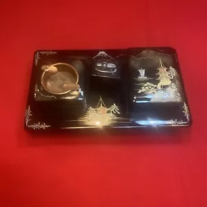 Set fumatori vintage giapponese nero laccato - Foto 1 di 17