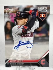 2023 Topps Now Road To Opening Day Andres Gimenez Parallel Auto /99 Guardians
