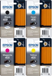 Epson 4x Original Patronen 405 XL + 405 WorkForce WF 3820 DWF 7840 DTWF 7835DTWF - Afbeelding 1 van 5