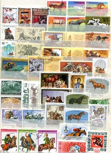 Sammlung  Pferdemotive , meist o  ( 42061 ) - Bild 1 von 2