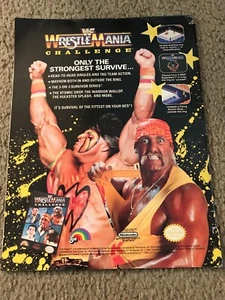 1991 WWF WRESTLEMANIA CHALLENGE NES Poster Print Ad HULK HOGAN ULTIMATE WARRIOR - Picture 1 of 1