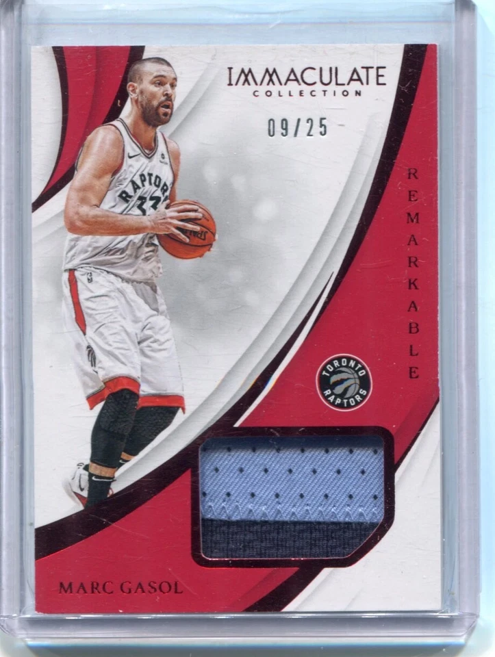 2018-19 Immaculate - MARC GASOL - Game Jersey Patch - MEMPHIS GRIZZLIES #d/25 - Image 1 of 1