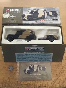 Corgi Classics Fighting Vehicles British Army Land Rover & 2 Wheel Trailer 07501 - Picture 1 of 7