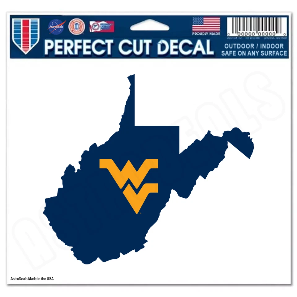 Calcomanía adhesiva de vinilo universitario con logotipo de West Virginia Mountaineers NCAA *Tamaño: 3"-12"* Foto 1 de 1