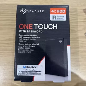 Seagate One Touch mit Passwort - 4TB tragbare externe Festplatte - Schwarz - Bild 1 von 5
