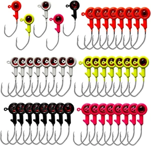 Crappie Jig Heads, 40 Pack Fishing Jigs - 1/32Oz, 1/16Oz, 1/8Oz - Picture 1 of 12