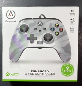 Official XBOX Enhanced Wired Controller [ Metallic Arctic Camo Edition ] NEW - Picture 1 of 6