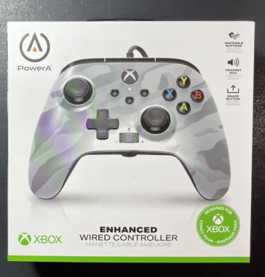 Official XBOX Enhanced Wired Controller [ Metallic Arctic Camo Edition ] NEW - Image 1 of 4