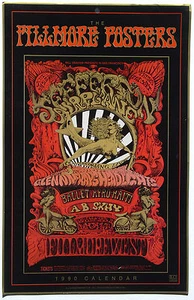 Carteles Fillmore•Archivos Bill Graham•Calendario 1990 11x17•12 Carteles Legendarios - Imagen 1 de 12