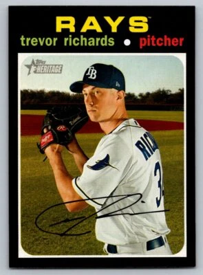 2020 Topps Heritage Base #173 - Trevor Richards - Tampa Bay Rays - Image 1 of 2