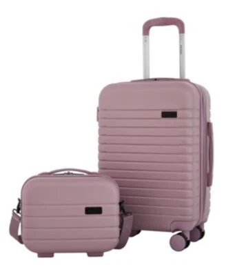 New Kensie Expandable Spinner 20" Suitcase Carry On Luggage 2 PC Set Purple - Image 1 of 4