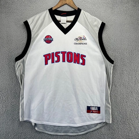 Vintage Detroit Pistons Ben Wallace Jersey Men's Extra Large White 2004 Finals Cover