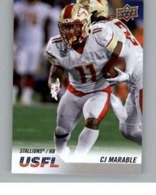 CJ Marable RC 2023 Upper Deck USFL #19 ROOKIE Football ID:77385 - Image 1 of 2