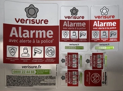 Planche étiquette de 7 Autocollants VERISURE NEUF 🚨 - Photo 1/2