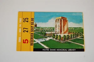 1962 Notre Dame - Iowa College Football Ticket - Picture 1 of 3