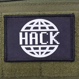 Hack The Planet Patch Moral Tactical Meme Militär Armee USA Flagge Klett 3x2 - Bild 1 von 8