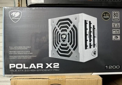 Cougar Polar X2 1200W ATX 3.0 PCIE GEN 5 Para Jogos NOVO LACRADO ENVIO RÁPIDO - Imagem 1 de 4