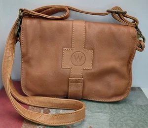 Wanderers Travel Co Notting Hill Crossbody Purse Double Flap Full Grain Leather - Picture 1 of 14