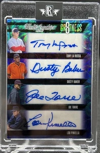 2023 Leaf Multi Graphics 8 Autos #’d 3/3!! La Russa, Baker, Torre, Pinella, Etc - Picture 1 of 2