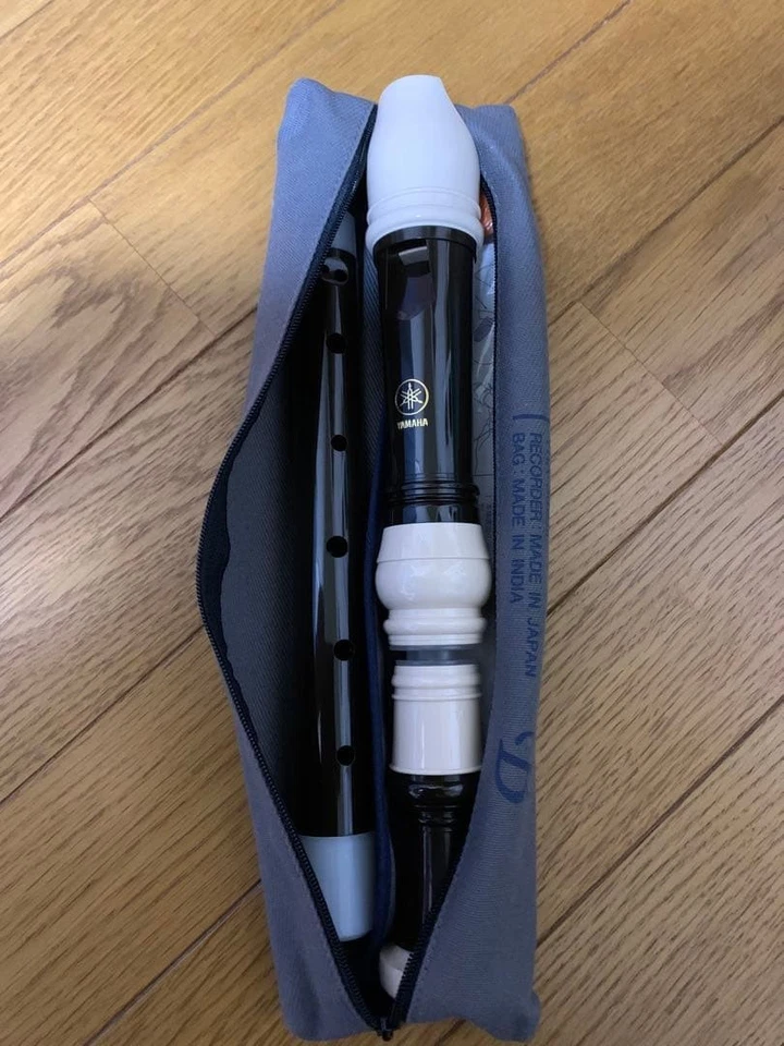 Yamaha Alto Grabadora Plástico Blanco y Negro con Estuche Usado nn3 - Imagen 1 de 4