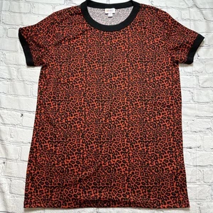 LuLaRoe Women’s Multicolor Animal Print Top Short Sleeves Stretchy Size Large - Picture 1 of 11