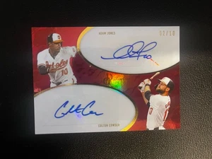 2025 Topps Dynamic Duals Baseball Colton Cowser Adam Jones Red Auto # 2/10 Card - Picture 1 of 3