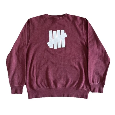 Undefeated Y2K Sweatshirt 5 Strike Logo Burgundy Red Men’s Size L - Image 1 of 4