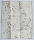 1787 England & Wales Index zu den Antiquitäten Karte Hooper echt antik