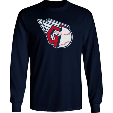 Cleveland Guardians Long T-Shirt Men Cotton Blend Adult Cover