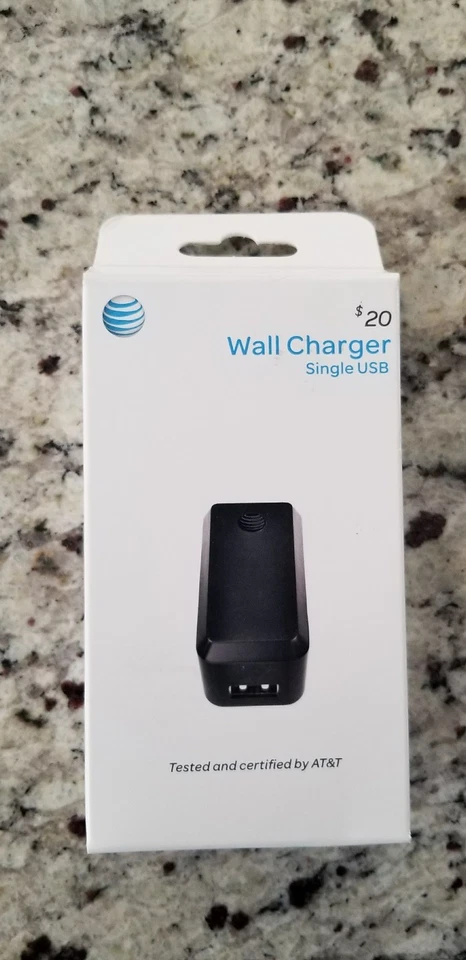New AT&T Wall Charger Single USB High 2.4 AMP for Phones & Tablets - Image 1 of 2