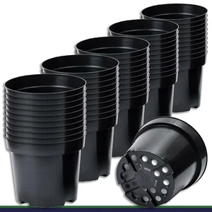 50 x Pflanztopf 7,5 L schwarz Ø 25 x 21 cm Blumentopf Pflanzgefäß Blumenkübel - Bild 1 von 1