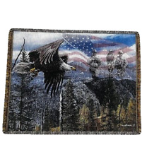 Simply Home Freedom Fly Troops Bird Afghan Throw Blanket 52" x 68" Brand NEW