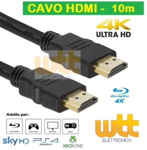 CAVO HDMI 10 metri 4K 1080p SPINA-SPINA 19 POLI 1.4 HIGH SPEED WITH ETHERNET - Foto 1 di 4