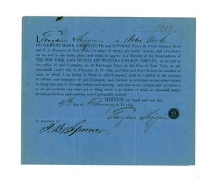 Eugene Higgins 1889 Dokument SIGNIERT vom "reichsten Junggesellen in New York" - Bild 1 von 5