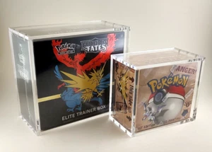 Pokemon Booster & ETB Acrylic Case - 5mm/8mm Thick - Magnetic Lid - Cases Only - Picture 1 of 3