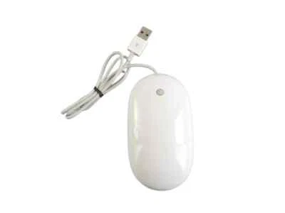 Apple A1152 Wired USB Mighty Mouse MB112LL/B - tested, optical, white - Image 1 of 4