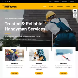 Handyman Website Design with Free VPS Web Hosting and Installation - Picture 1 of 8