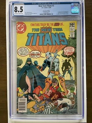 Nova banca Teen Titans #2 (dezembro de 1980) CGC 8,5 ~ Páginas Off-White para White. - Imagem 1 de 3