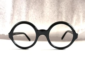 VINTAGE 60s Eyeglass Frame FRANCE Round MCM NOS Unused Harold Lloyd 42-22 Thick - Picture 1 of 16