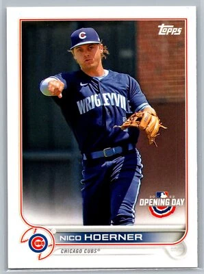 Nico Hoerner 2022 Topps Opening Day BASEBALL #147 Chicago Cubs - Image 1 of 2