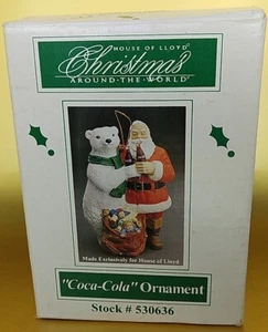 RETIRED 1995 House of Lloyd Christmas Around the World Coca Cola Santa Ornament - Picture 1 of 11