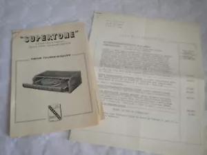 Vintage catalogue Brochures Supertone electric gramophones record players 1952 - Picture 1 of 4
