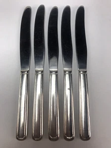 R. Wallace & Sons Casino Dinner Place Knives Stainless Silverware Set of 5 - Picture 1 of 9