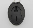 FBI Badge Leather Holder  Clip On Belt Clip/Neck Chain Federal badge holder