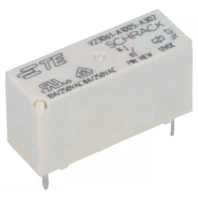 Schrack Relay V23061-A1005-A302 12V DC Max 250V/8A Miniature High Current & Coil - Image 1 of 3