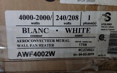 Calentador de pared STELPRO AWF4002W Foto 1 de 2