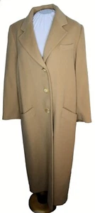 Ladies Fleurette CASHMERE classic long coat size 10 flaw - Picture 1 of 15